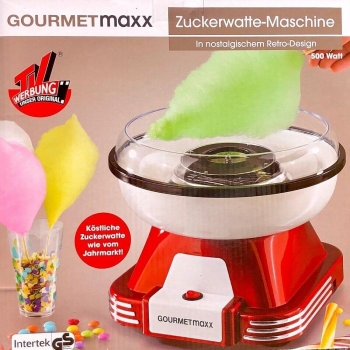 GOURMETmaxx-Zuckerwattemaschine-500W-rot-weiss--Zuckerwatte--Party--Kindergeburtstag